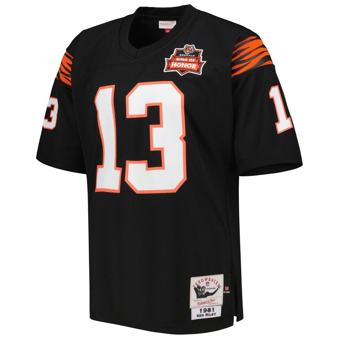 Cincinnati Bengals 1981 Ken Riley Mitchell & Ness Black Authentic Throwback Retired Player Jersey - product image 2