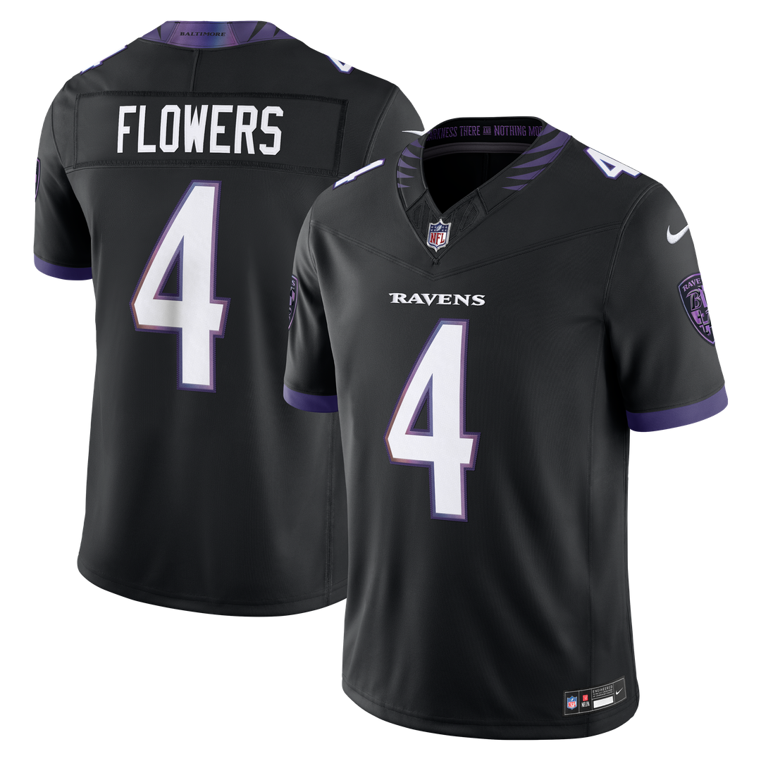 Baltimore Ravens Zay Flowers Nike Black Alternate Alternate Vapor F.U.S.E. Stitched Limited Jersey - product image 1
