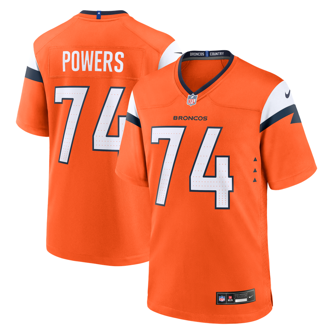 Denver Broncos Ben Powers Nike Orange Team Game Jersey - product image 1