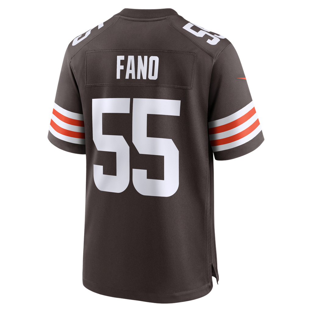 Cleveland Browns Spencer Fano Nike Brown Team Game Jersey - product image 3