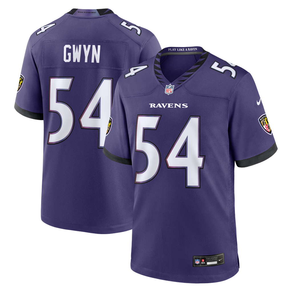 Baltimore Ravens Jovaughn Gwyn Nike Purple Team Game Jersey - product image 1