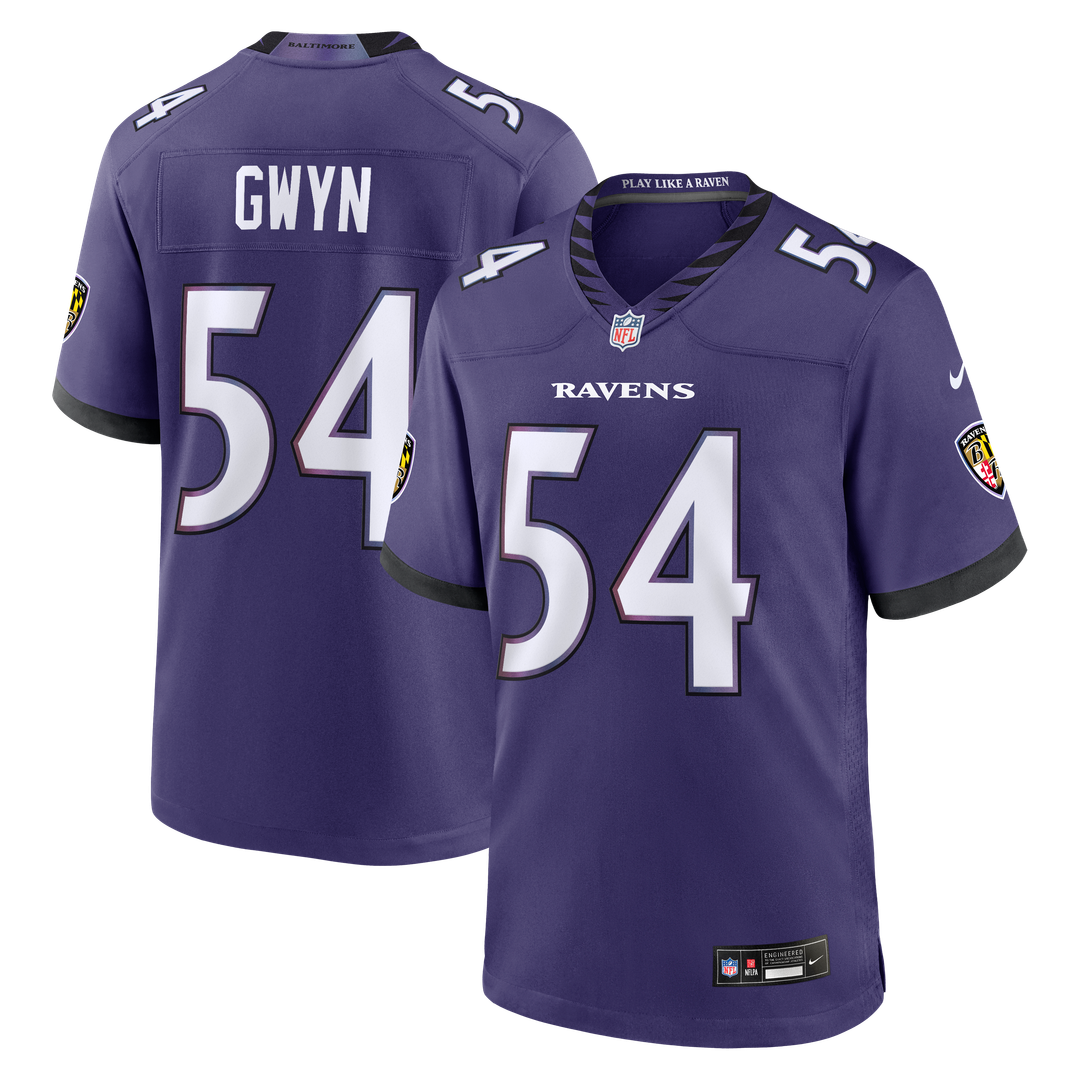 Baltimore Ravens Jovaughn Gwyn Nike Purple Team Game Jersey - product image 1
