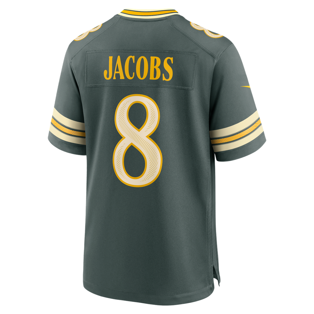 Green Bay Packers Josh Jacobs Nike Green 2026 Rivalries Collection Game Jersey - product image 3