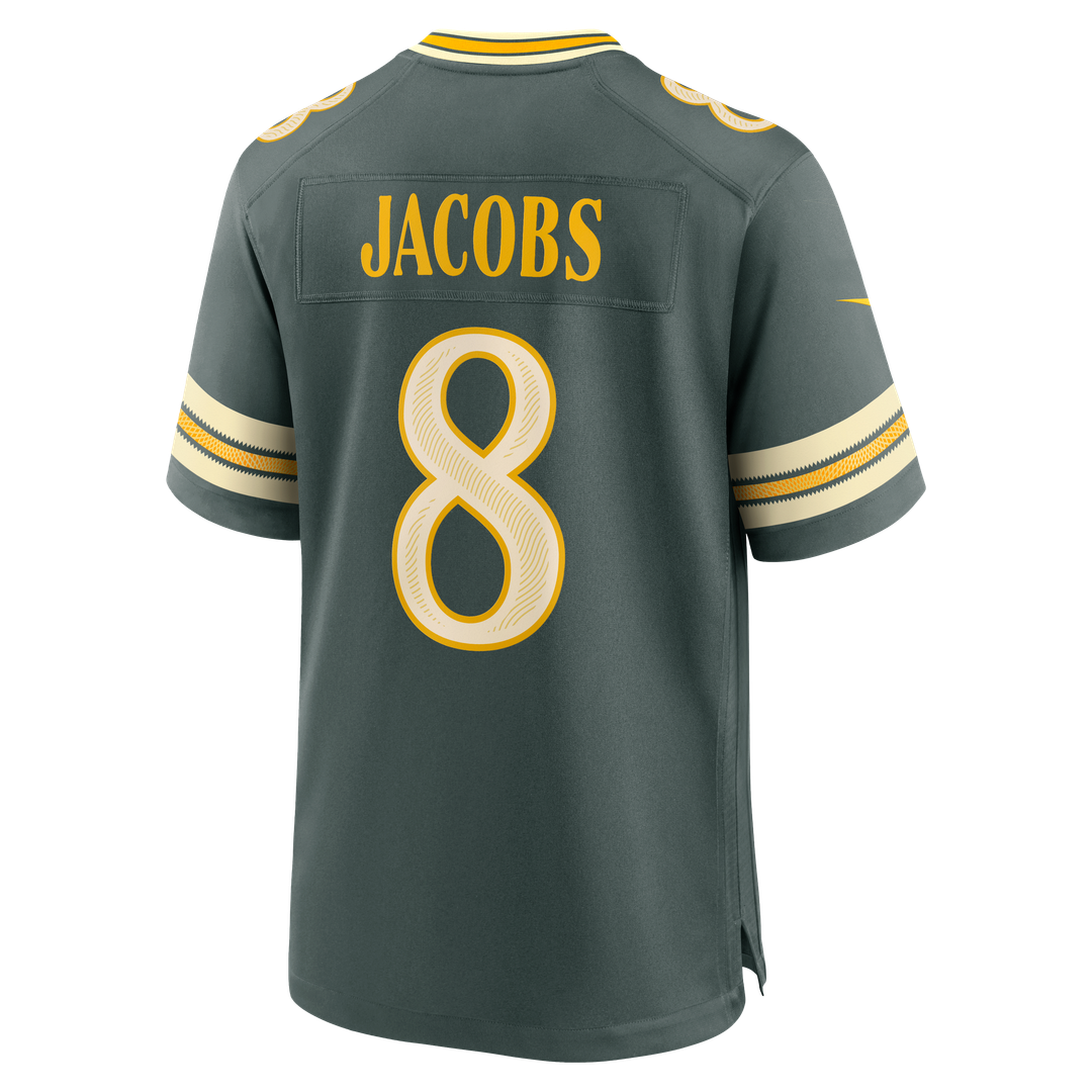 Green Bay Packers Josh Jacobs Nike Green 2026 Rivalries Collection Game Jersey - product image 3