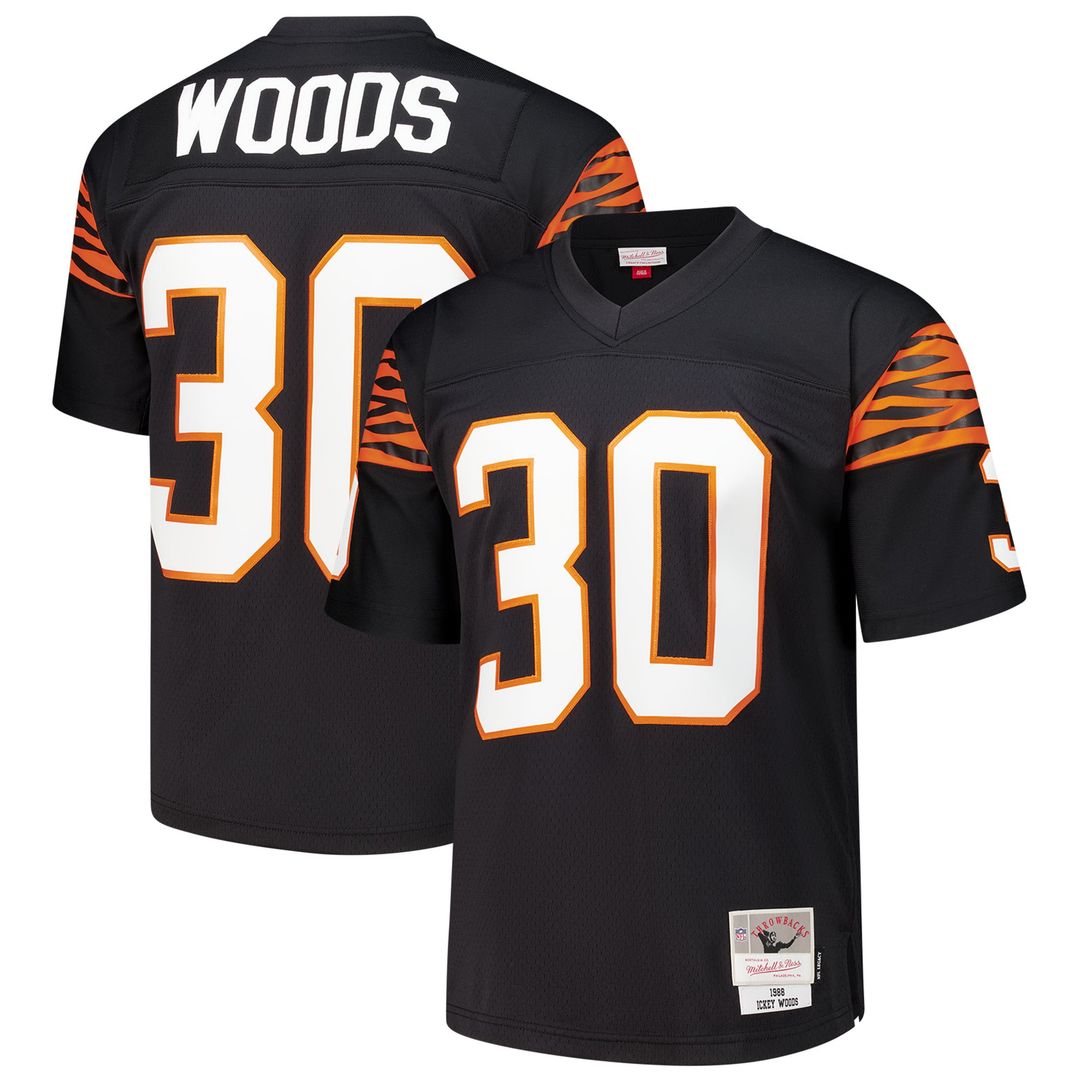 Cincinnati Bengals Ickey Woods Mitchell & Ness Black 1988 Legacy Replica Jersey - product image 1