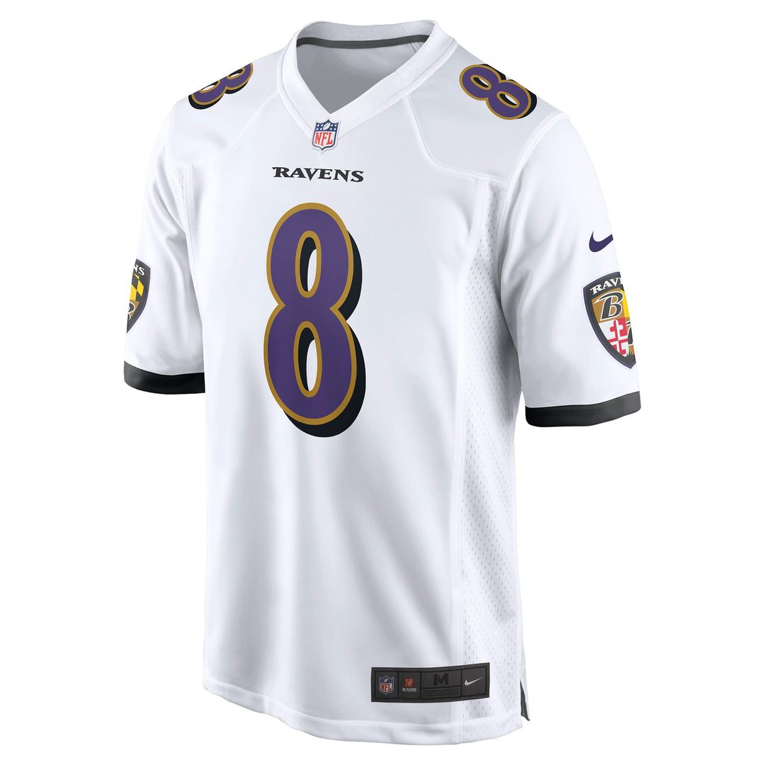Baltimore Ravens Lamar Jackson Nike White Game Jersey - product image 5