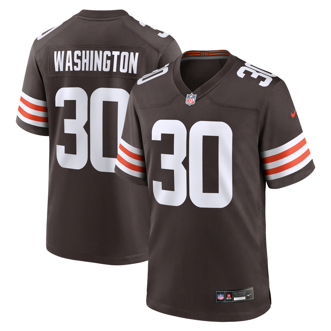 Cleveland Browns Zion Washington Nike Brown Team Game Jersey - product image 1