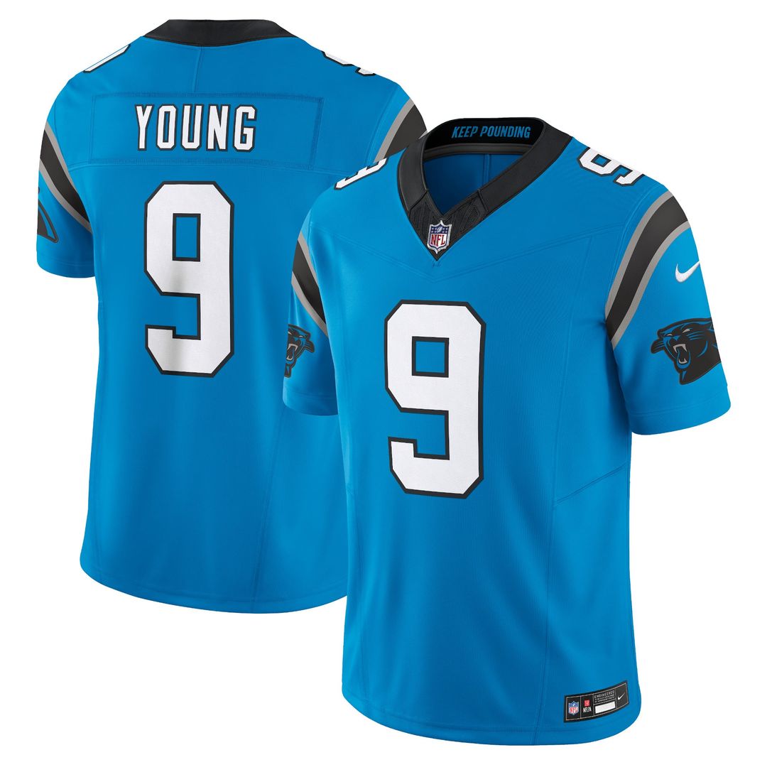 Carolina Panthers Bryce Young Nike Blue Vapor F.U.S.E. Limited Jersey - product image 1