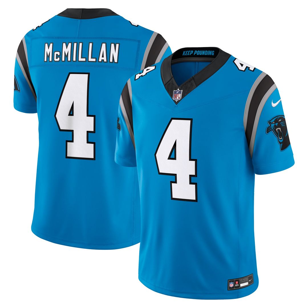 Carolina Panthers Tetairoa McMillan Nike Blue Alternate Vapor F.U.S.E. Stitched Limited Jersey - product image 1