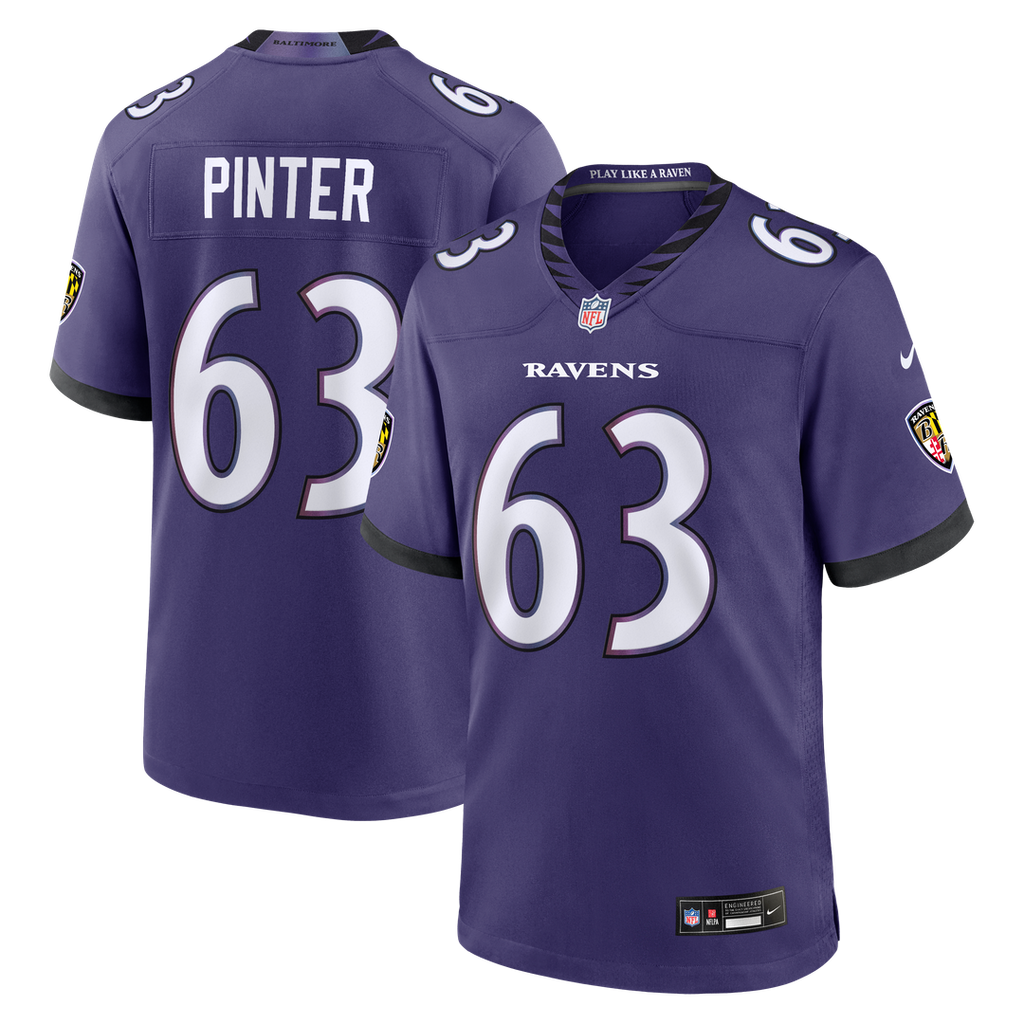 Baltimore Ravens Danny Pinter Nike Purple Team Game Jersey - product image 1