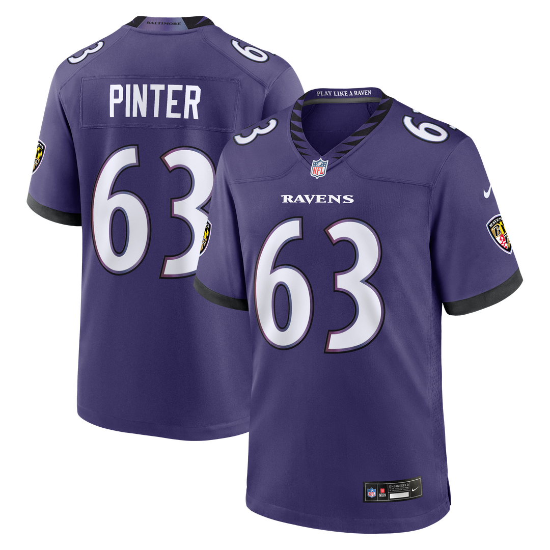 Baltimore Ravens Danny Pinter Nike Purple Team Game Jersey - product image 1