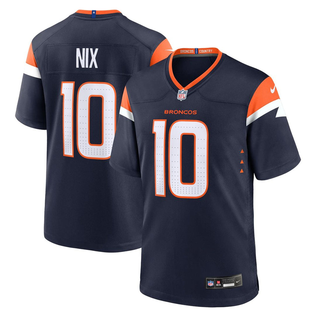 Denver Broncos Bo Nix Nike Navy Alternate Game Jersey - product image 1