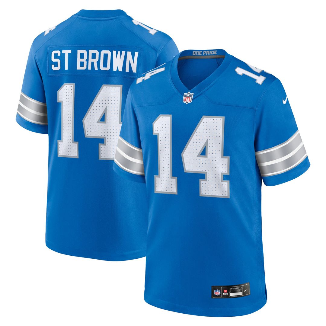 Detroit Lions Amon-Ra St. Brown Nike Blue Game Jersey - product image 11