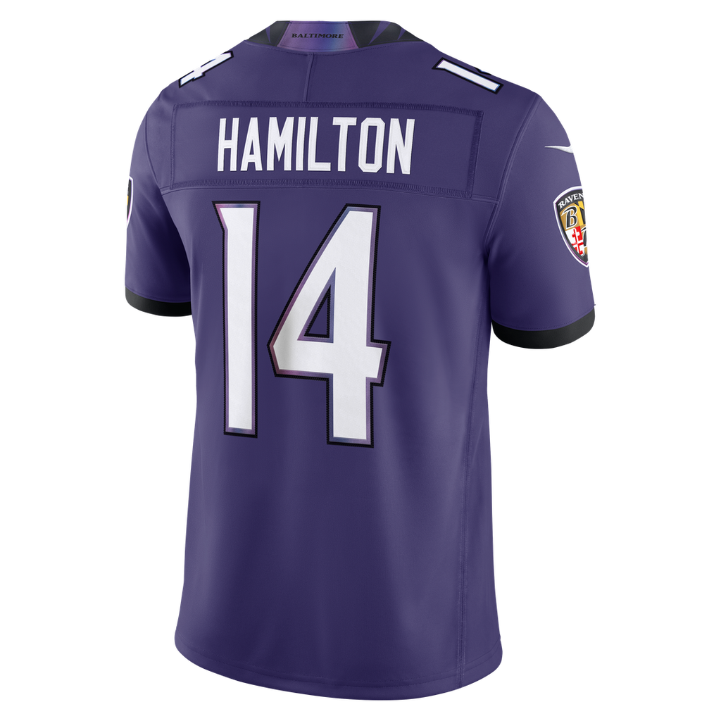 Baltimore Ravens Kyle Hamilton Nike Black Alternate Vapor F.U.S.E. Stitched Limited Jersey - product image 9