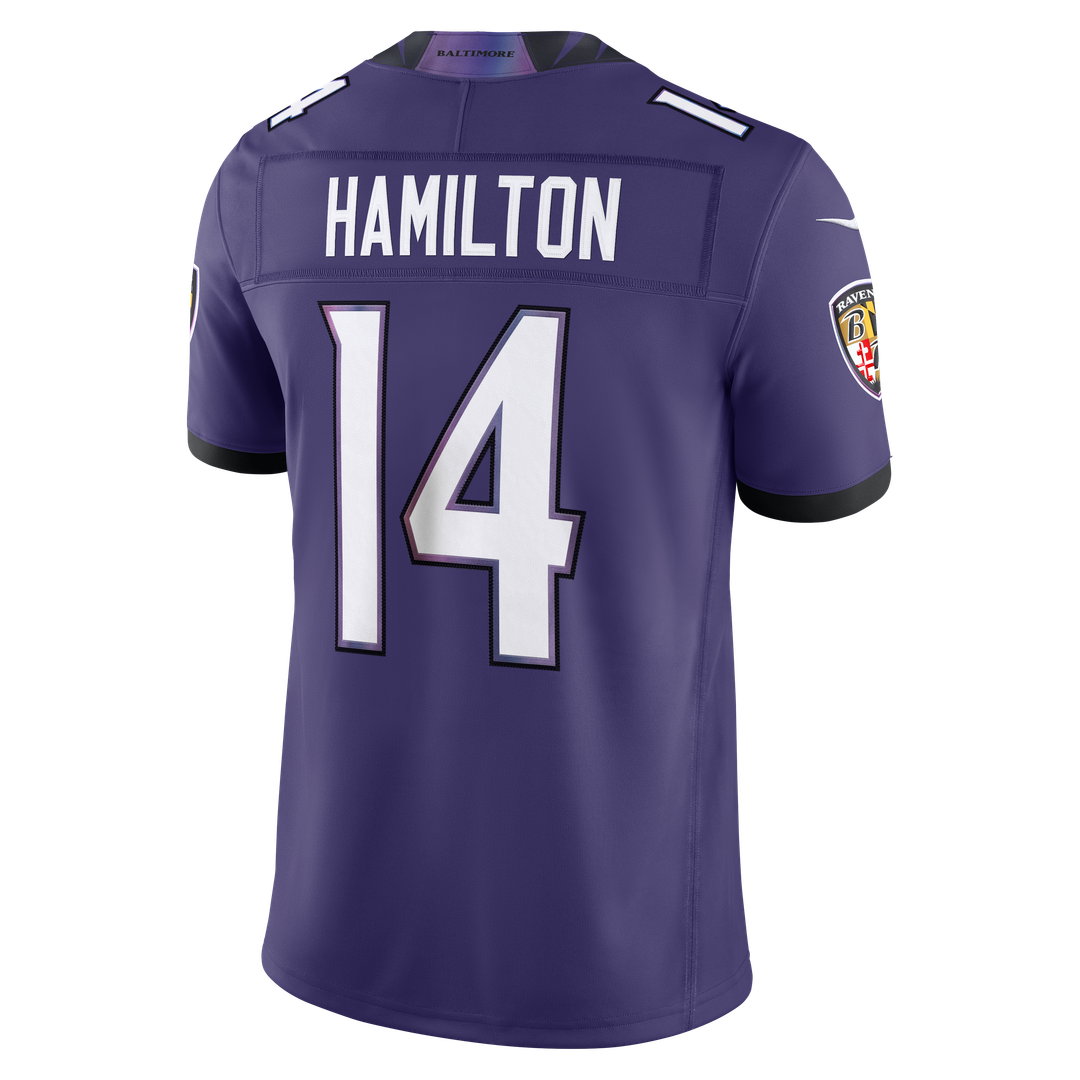 Baltimore Ravens Kyle Hamilton Nike Black Alternate Vapor F.U.S.E. Stitched Limited Jersey - product image 9