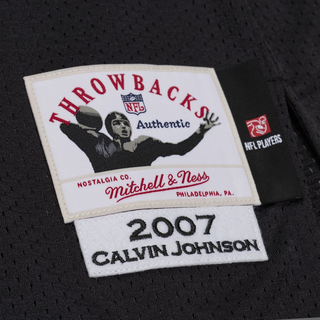 Detroit Lions Calvin Johnson Mitchell & Ness Black 2007 Authentic Throwback Jersey - product image 11