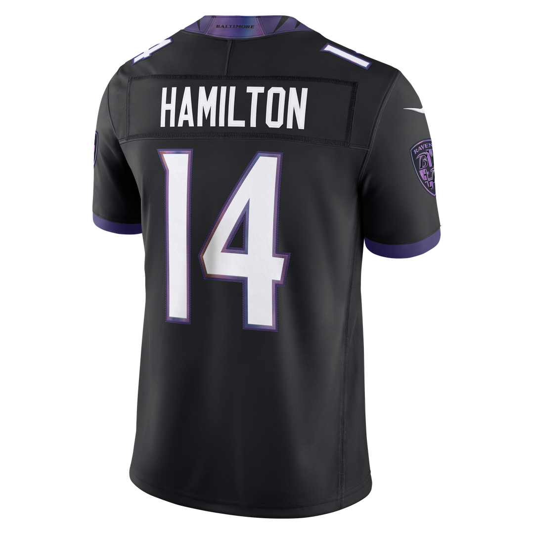Baltimore Ravens Kyle Hamilton Nike Black Alternate Vapor F.U.S.E. Stitched Limited Jersey - product image 3