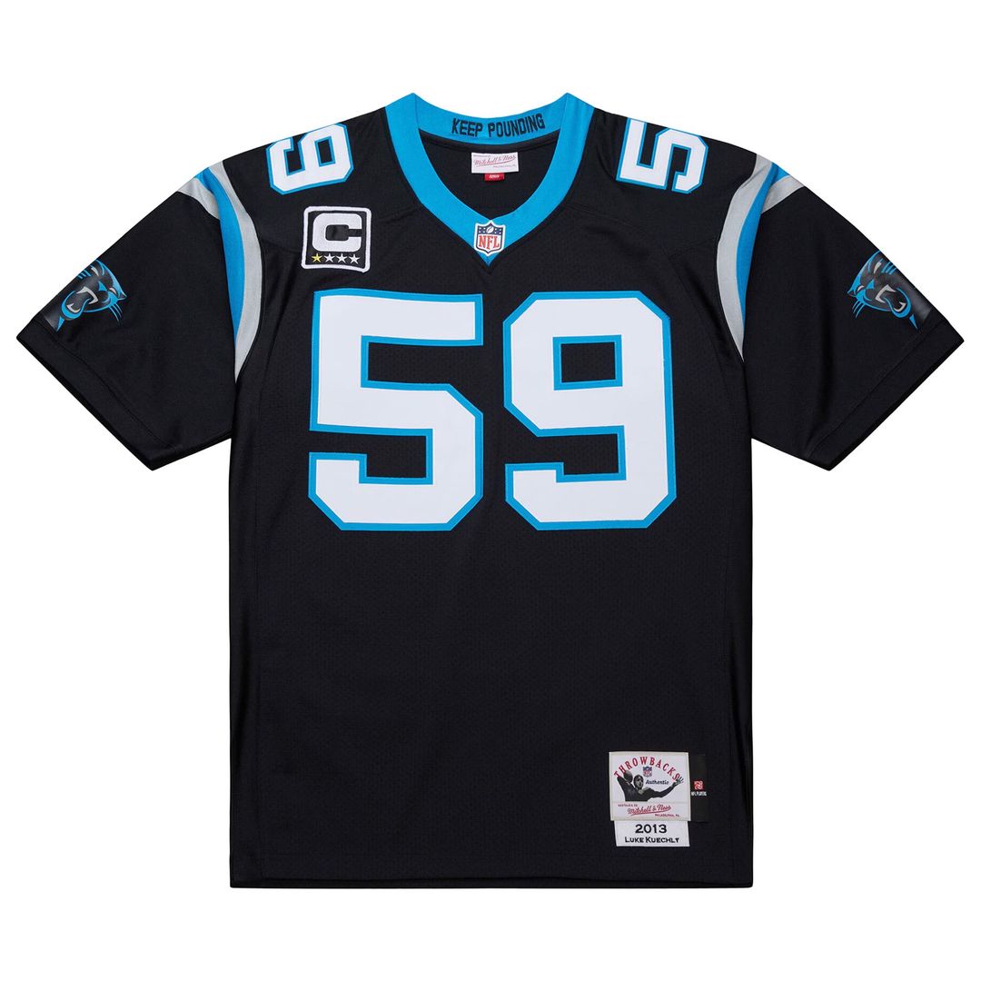 Carolina Panthers Luke Kuechly Mitchell & Ness Black 2013 Authentic Throwback Retired Player Jersey - product image 1