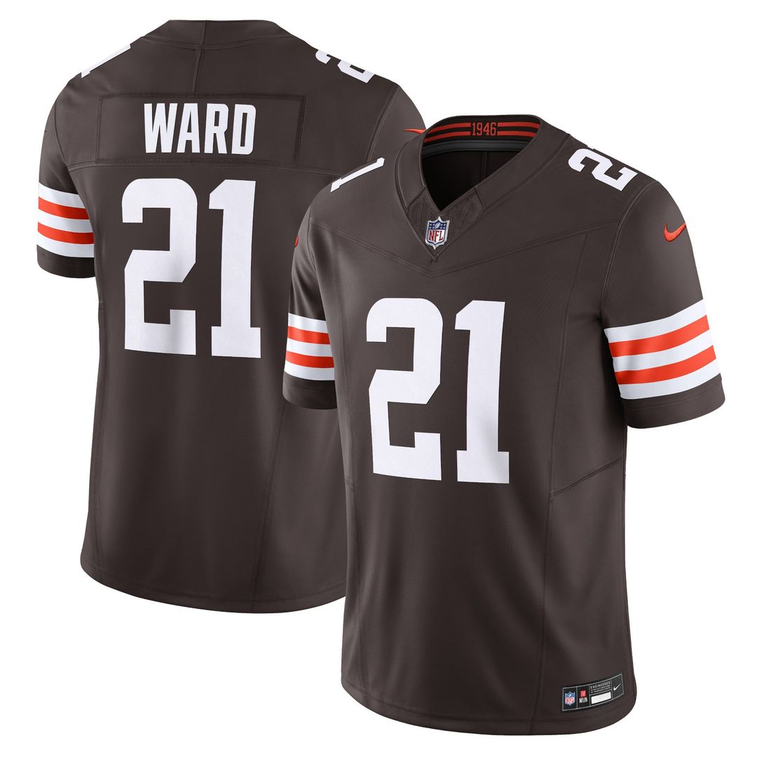 Cleveland Browns Denzel Ward Nike Brown Vapor F.U.S.E. Limited Jersey - product image 1