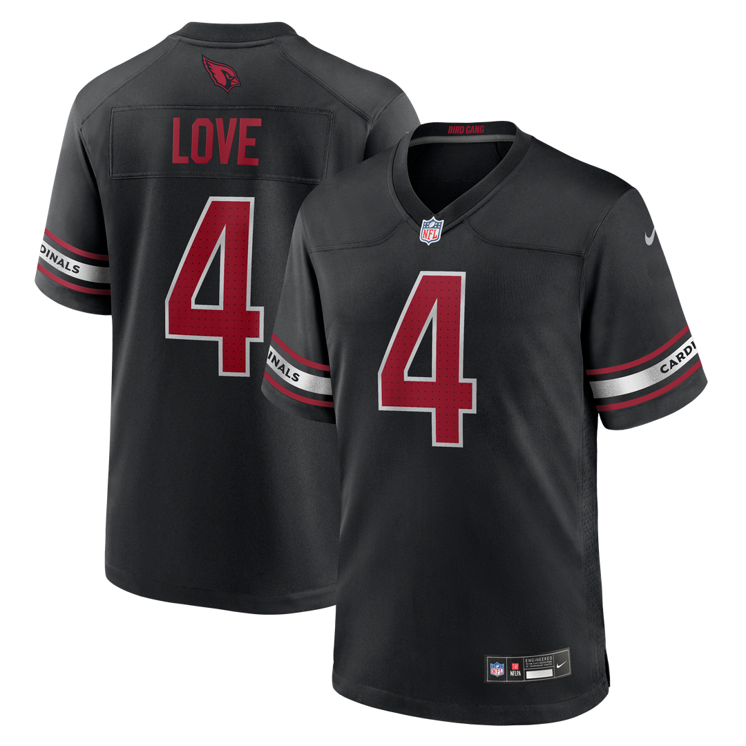 Arizona Cardinals Jeremiyah Love Nike Black Alternate Game Player Jersey - product image 1