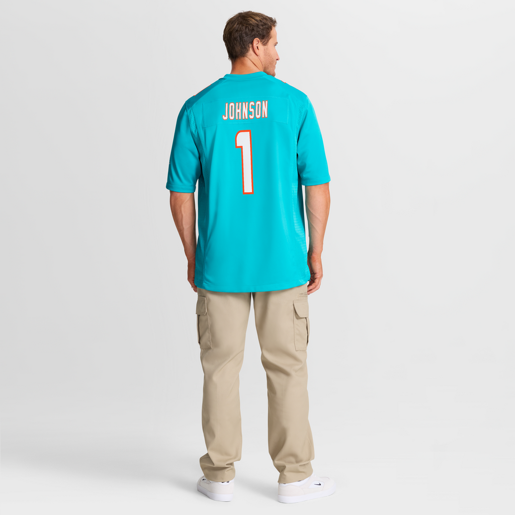 Miami Dolphins Chris Johnson Nike Aqua Team Game Jersey - product image 5