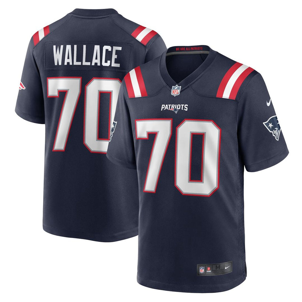 New England Patriots Caedan Wallace Nike Navy Game Jersey - product image 1