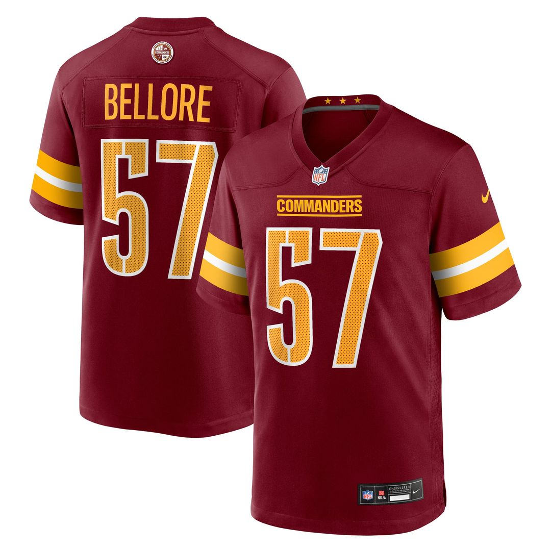 Washington Commanders Nick Bellore Nike Burgundy Team Game Jersey - product image 1