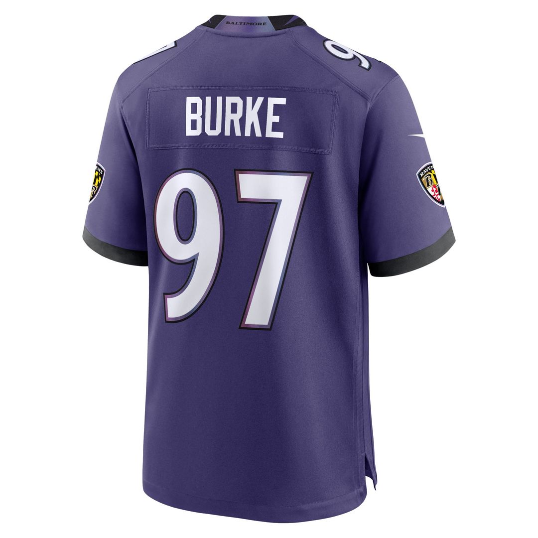 Baltimore Ravens Ethan Burke Nike Purple Team Game Jersey - product image 3