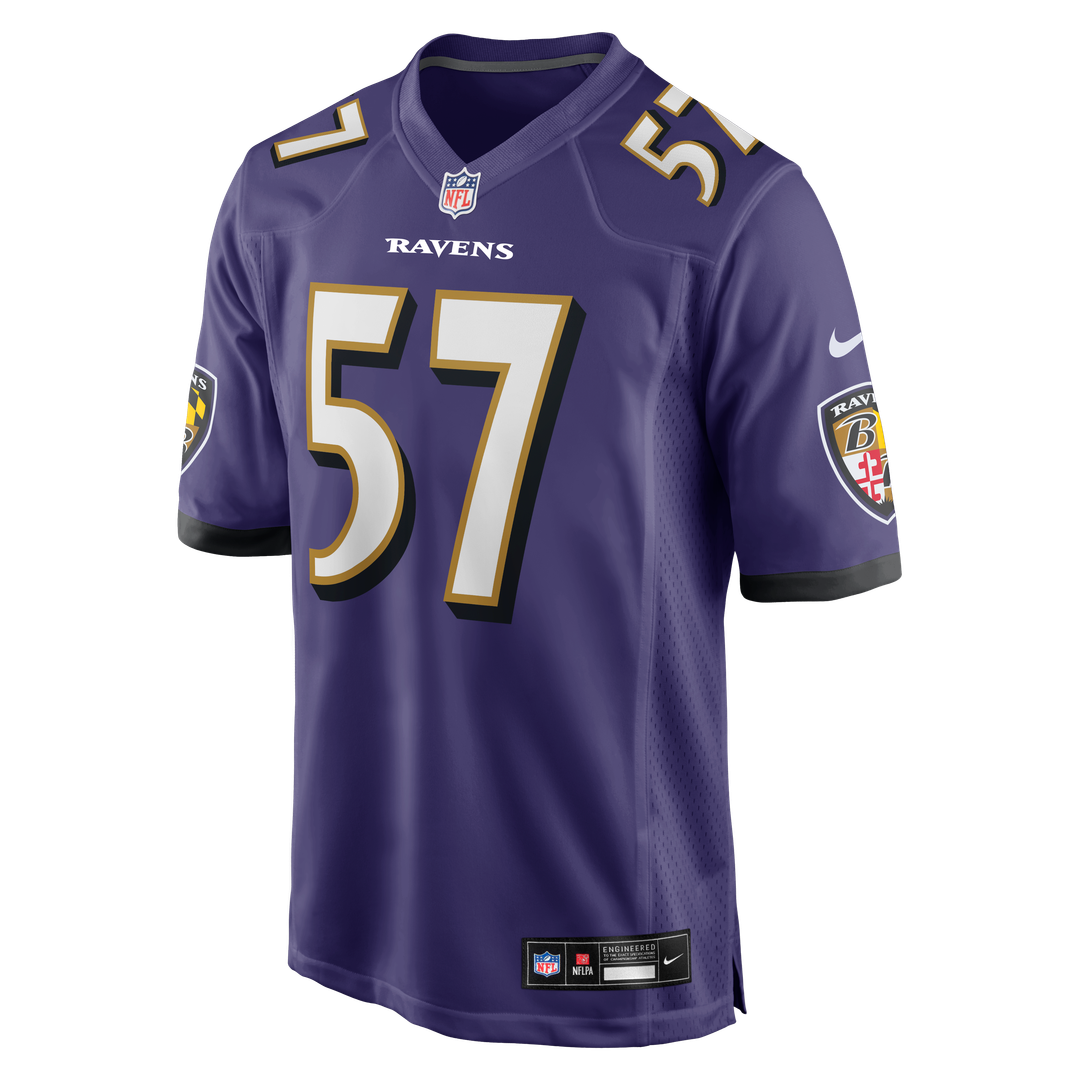 Baltimore Ravens Bart Scott Nike Purple Game Retired Player Jersey - product image 2
