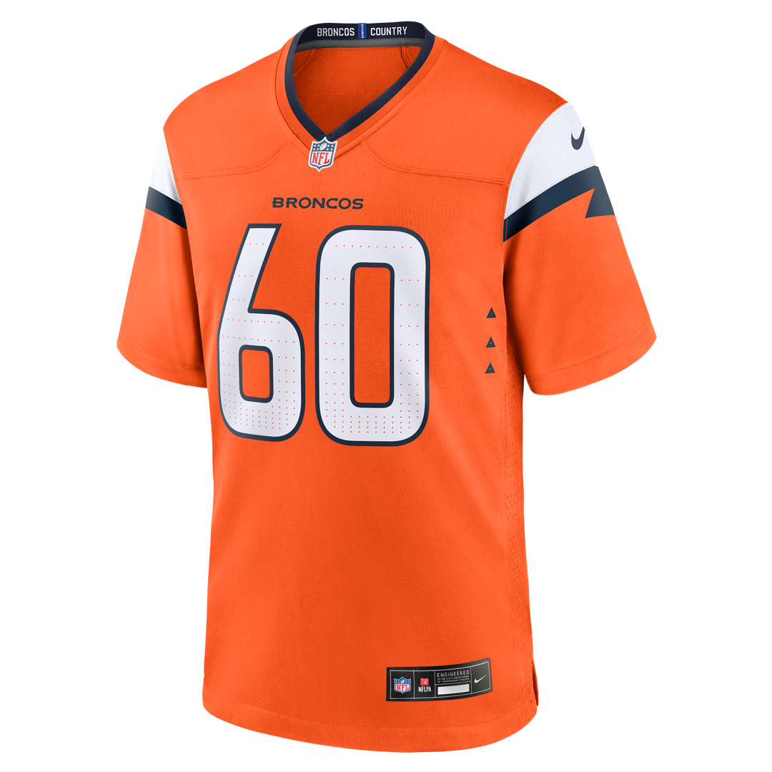 Denver Broncos Luke Wattenberg Nike Orange Team Game Jersey - product image 2