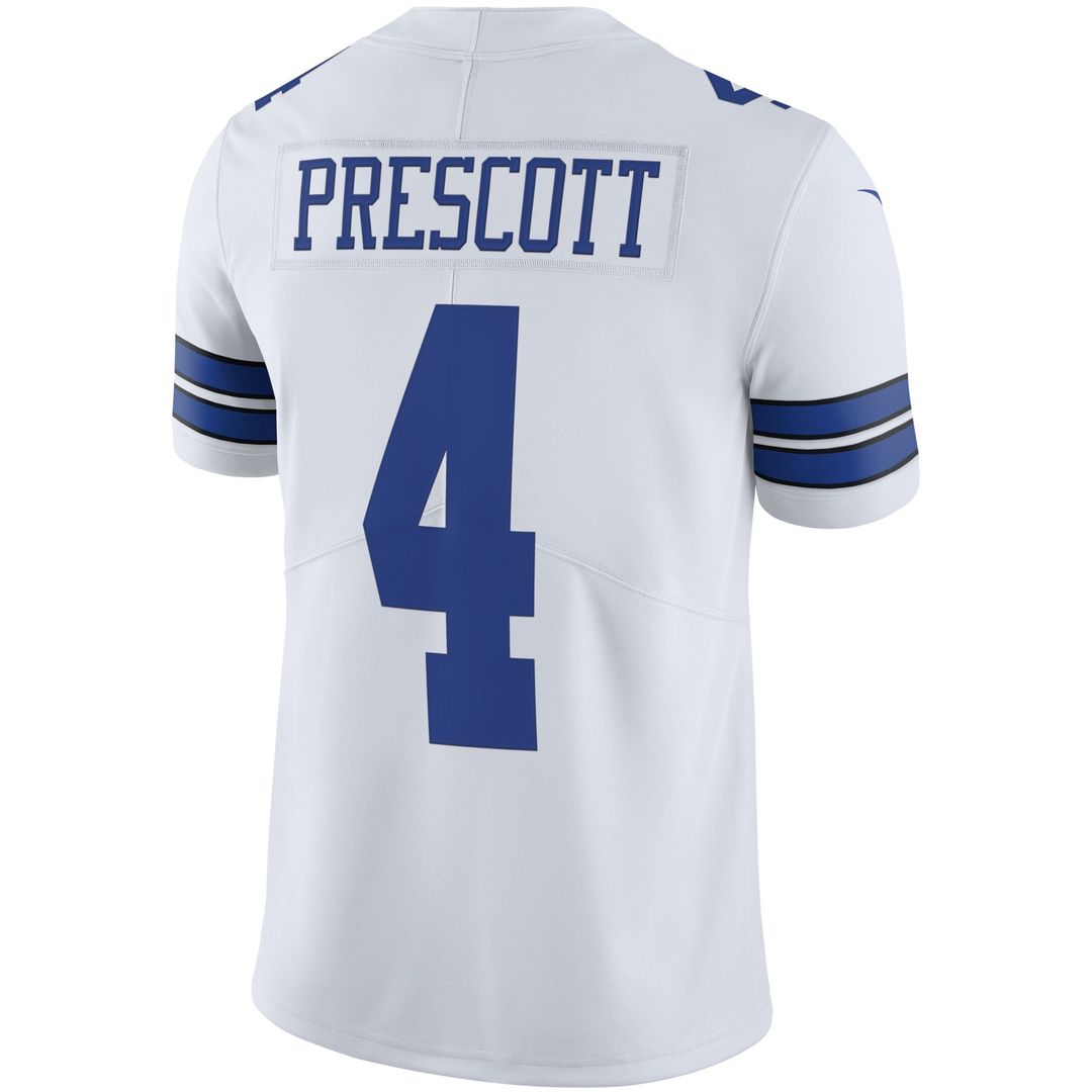 Dallas Cowboys Dak Prescott Nike White Vapor Limited Player Jersey - product image 6