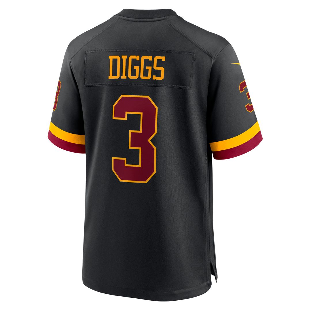Washington Commanders Stefon Diggs Nike Black Alternate Game Jersey - product image 3