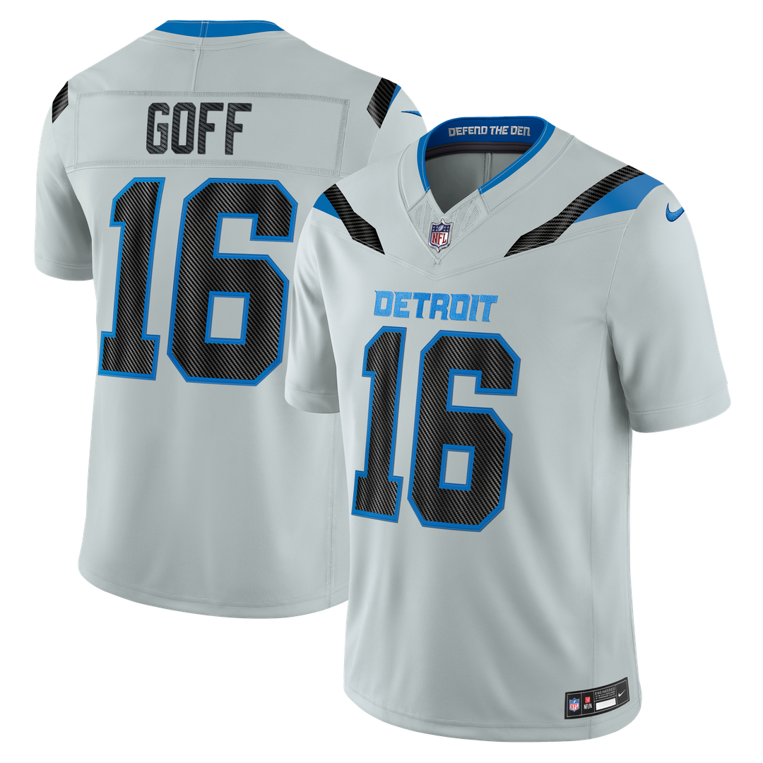 Detroit Lions Jared Goff Nike Silver 2026 Rivalries Collection Stitched Limited Jersey - product image 1