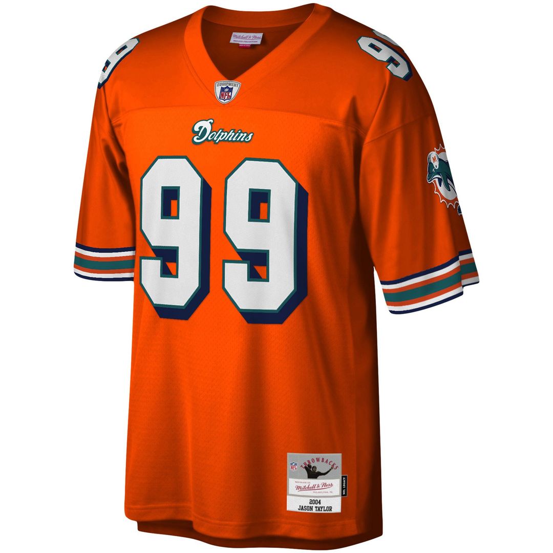 Miami Dolphins Jason Taylor Mitchell & Ness Orange Big & Tall 2004 Retired Player Replica Jersey - product image 2