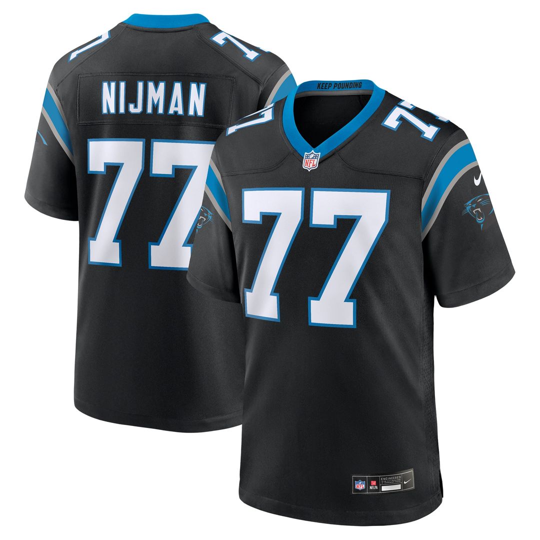 Carolina Panthers Yosh Nijman Nike Black Game Jersey - product image 1