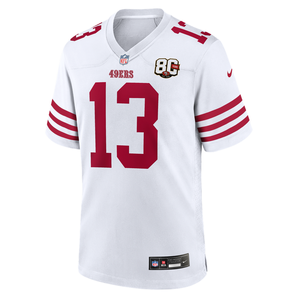 San Francisco 49ers Brock Purdy Nike White 80th Anniversary Game Jersey - product image 2