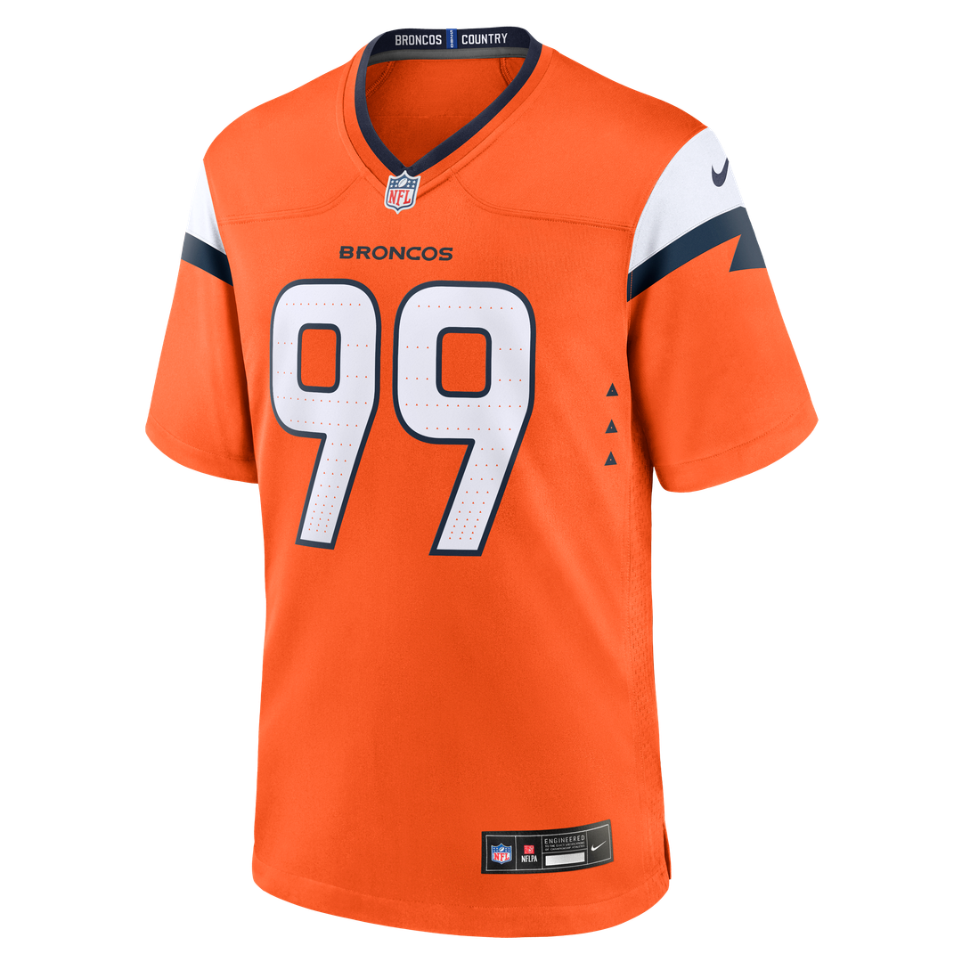 Denver Broncos Zach Allen Nike Orange Team Game Jersey - product image 2