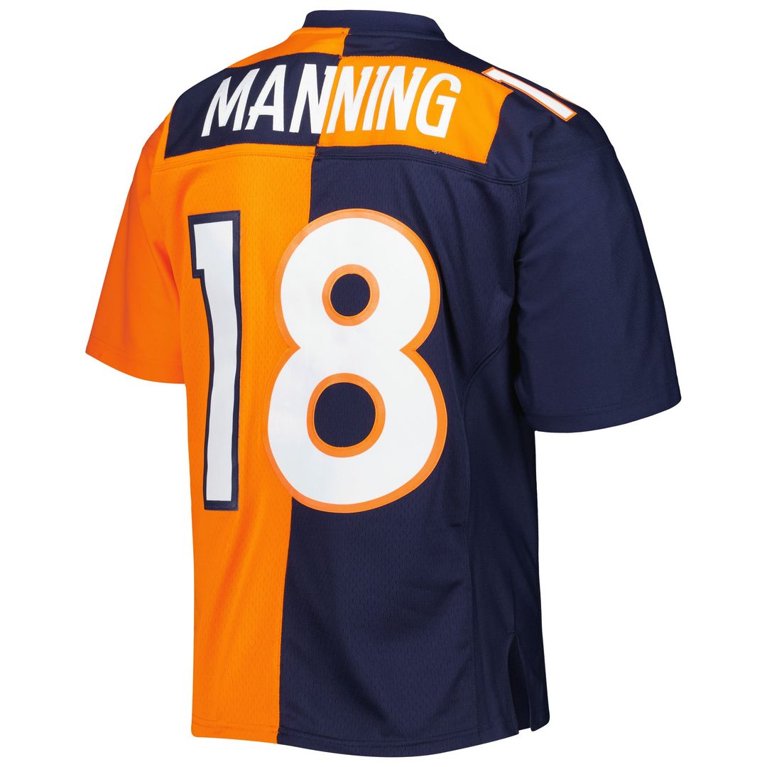Denver Broncos Peyton Manning Mitchell & Ness Navy/Orange 2015 Split Legacy Replica Jersey - product image 3