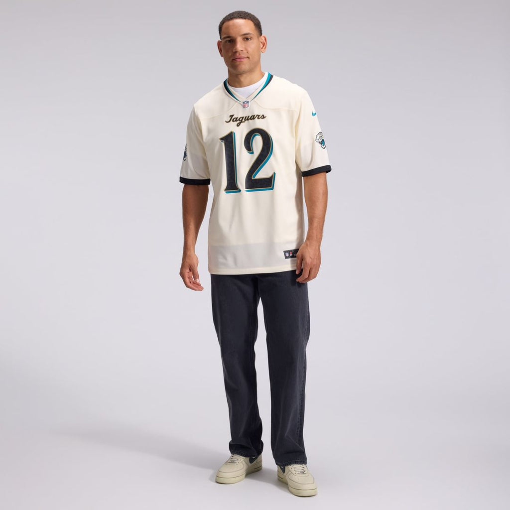 Jacksonville Jaguars Travis Hunter Nike Natural 2026 Rivalries Collection Game Jersey - product image 5