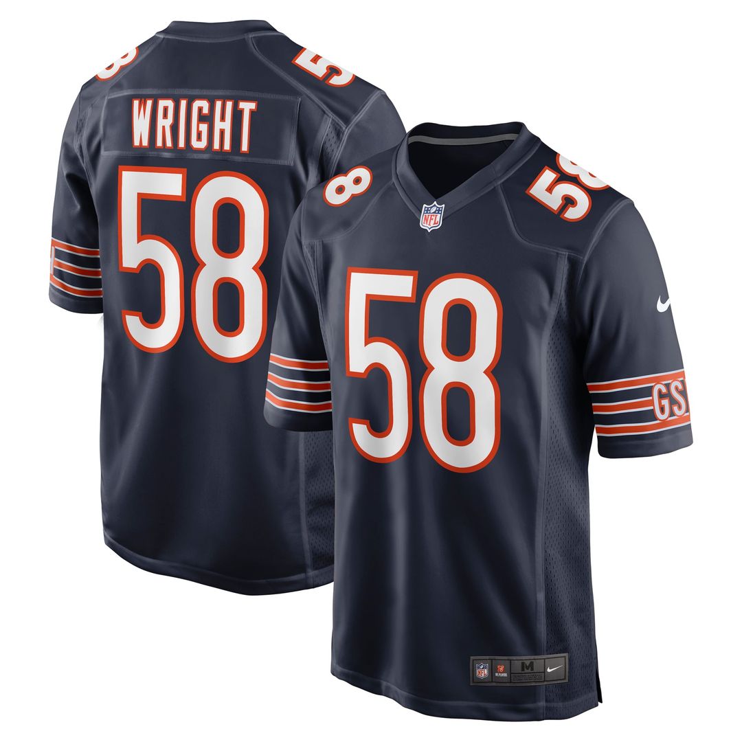 Chicago Bears Darnell Wright Nike Navy Game Jersey - product image 1