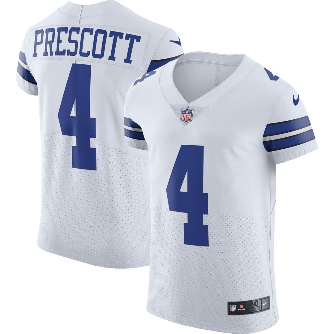 Dallas Cowboys Dak Prescott Nike White Vapor Elite Player Jersey - product image 4