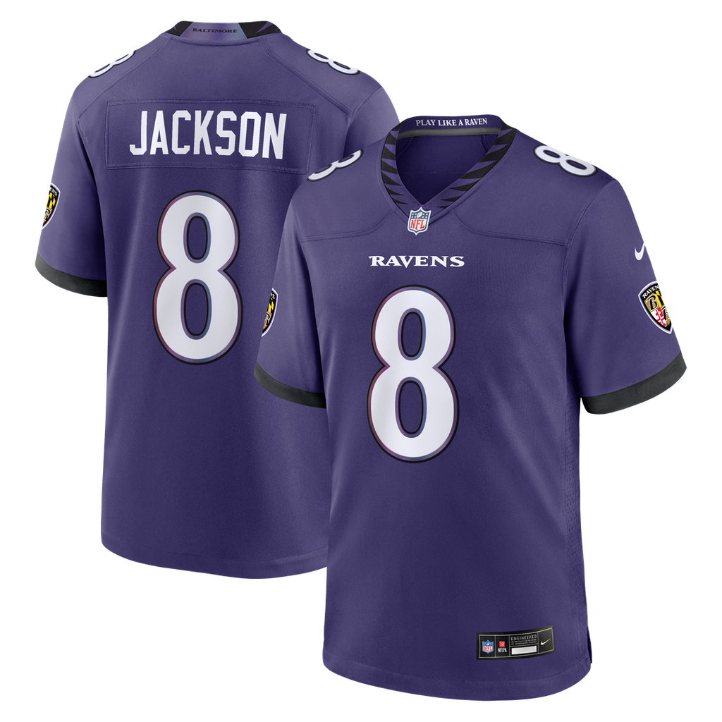 Baltimore Ravens Lamar Jackson Nike Purple Team Game Jersey - product image 1