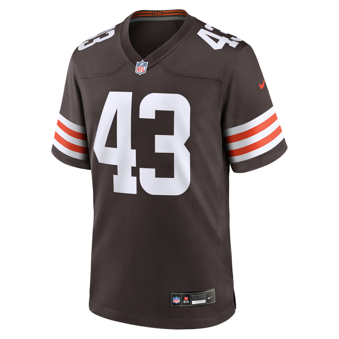 Cleveland Browns Mohamoud Diabate Nike Brown Team Game Jersey - product image 2