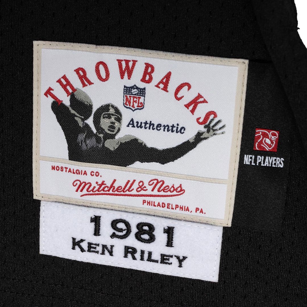 Cincinnati Bengals 1981 Ken Riley Mitchell & Ness Black Authentic Throwback Retired Player Jersey - product image 5