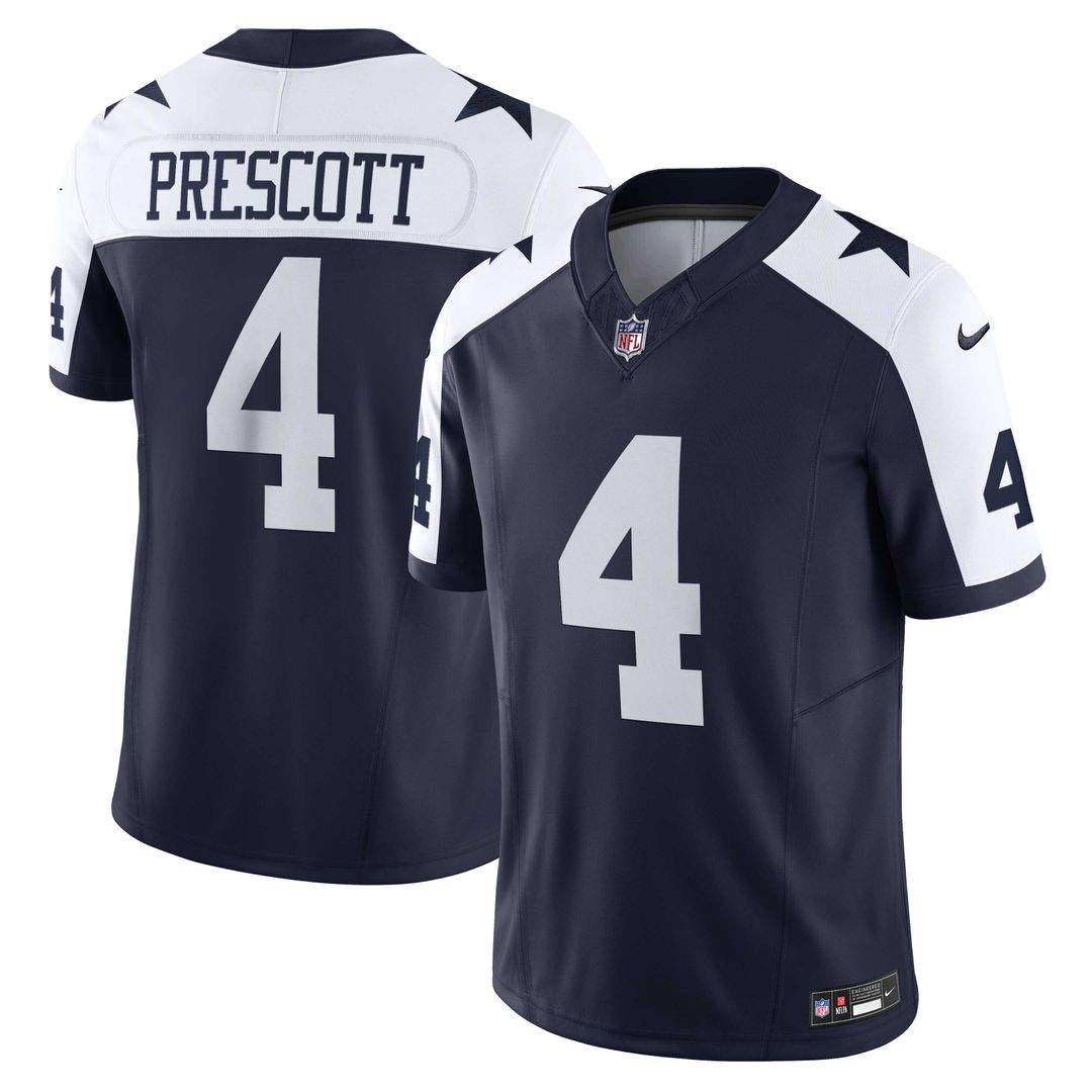 Dallas Cowboys Dak Prescott Nike Navy Vapor F.U.S.E. Limited Jersey - product image 4
