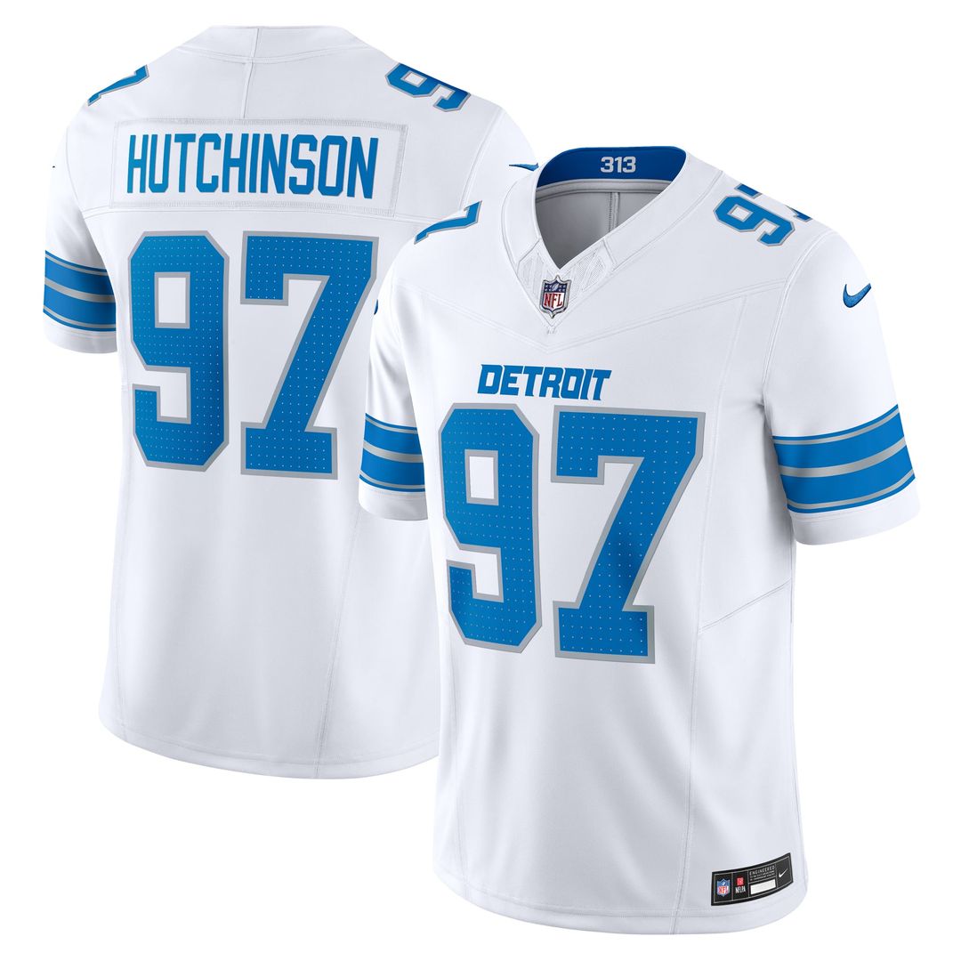 Detroit Lions Aidan Hutchinson Nike White Vapor F.U.S.E. Limited Jersey - product image 4