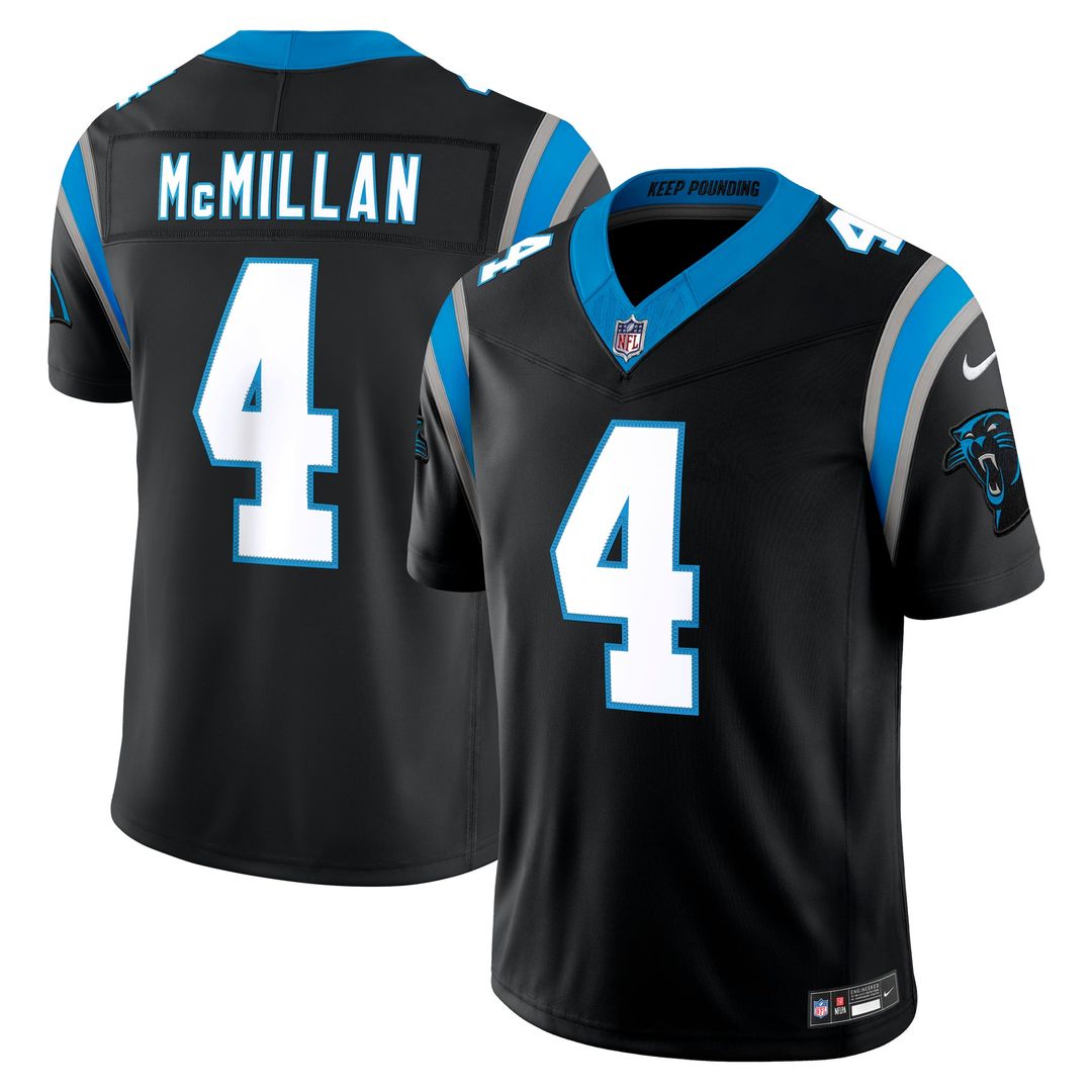 Carolina Panthers Tetairoa McMillan Nike Black Team Vapor F.U.S.E. Stitched Limited Jersey - product image 1