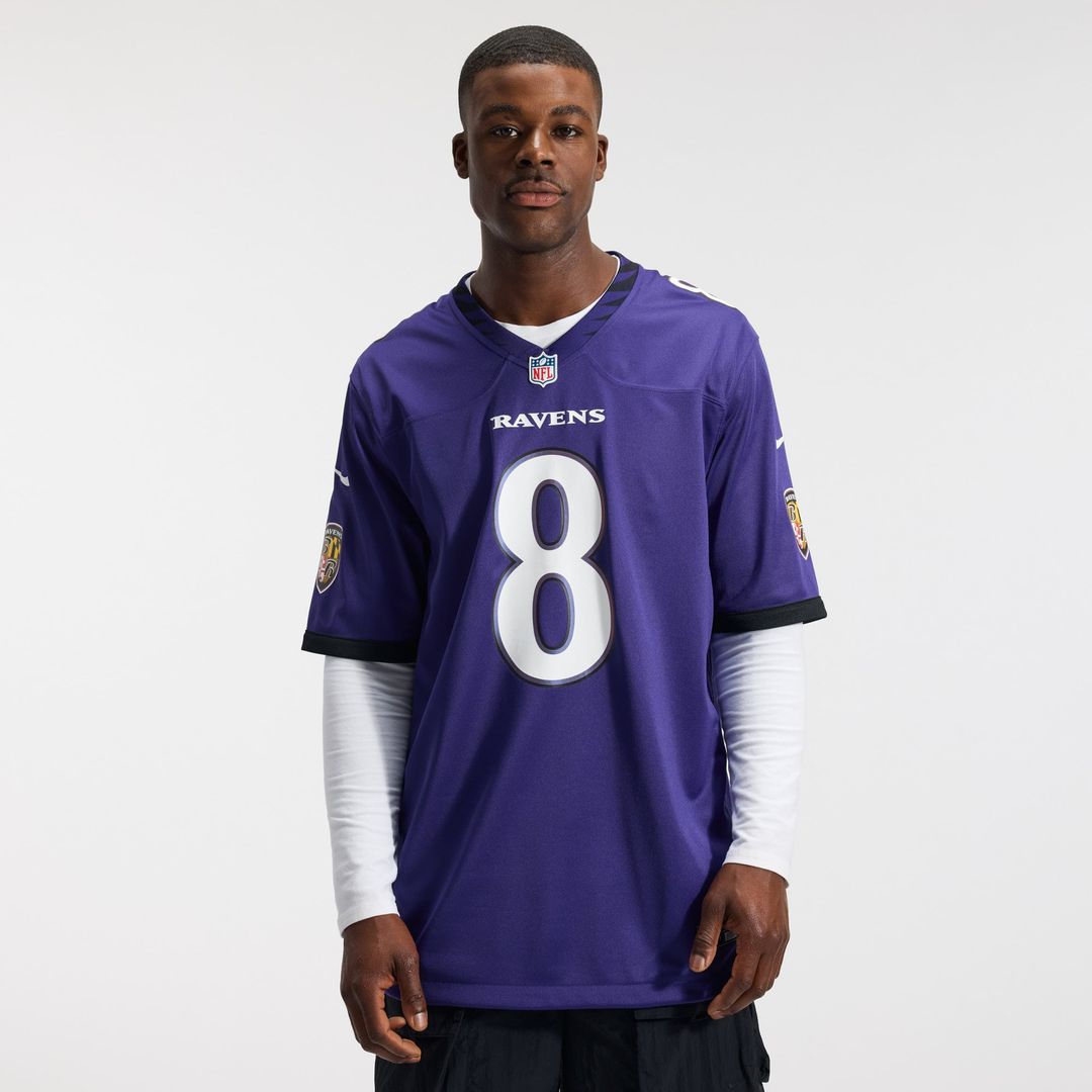 Baltimore Ravens Lamar Jackson Nike Purple Team Game Jersey - product image 3