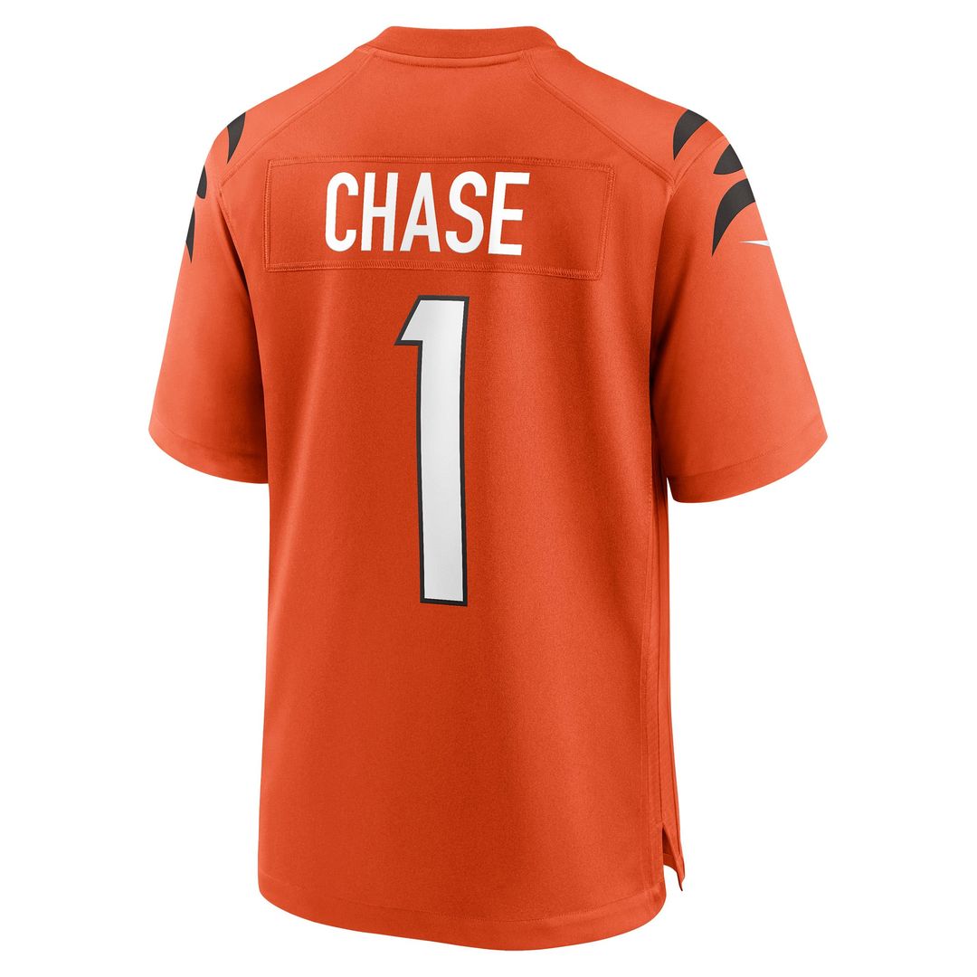Cincinnati Bengals Ja'Marr Chase Nike Orange Alternate Game Jersey - product image 3