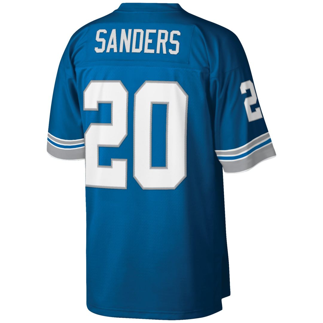 Detroit Lions Barry Sanders Mitchell & Ness Blue Big & Tall 1996 Retired Player Replica Jersey - product image 3